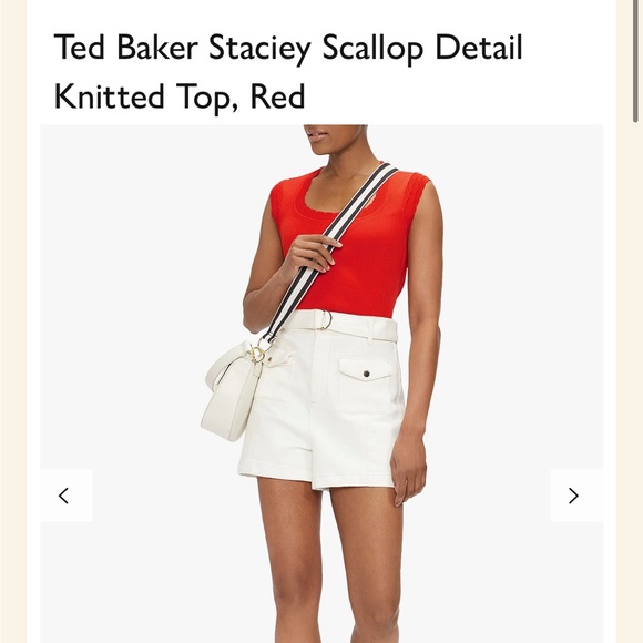 NWT Ted Baker Staciey scallop detail knitted top - Picture 3 of 7